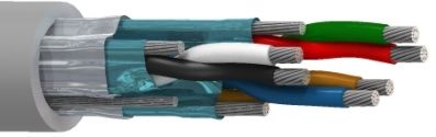 Belden 9773MN 008100 Individual Foil Shield PP Insulation Audio Control Cable, 3-Pair, Grey, 30m