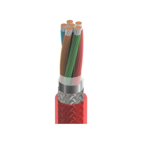 Belden 83656 0021000 18-6 Stranded TC Shielded High Temperature Electronic Cable, CMP, FT6, 1000' Reel, Red