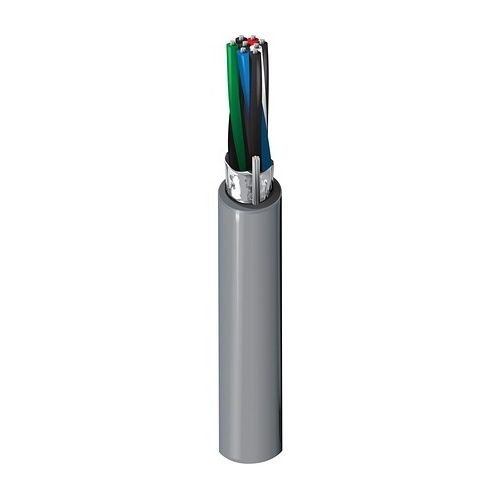 Belden 9504NH.00500 24/4 Shielded Stranded TC RS-232 Cable, Flame Resistant, 500m Reel, Chrome