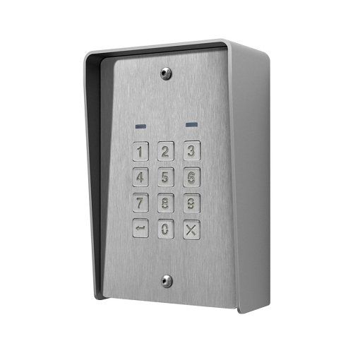 Videx 8901-S 8000 Series, Low Current 3 Code 3 Relay Keypad with Blue Backlit Buttons, Stainless Steel Finish, Surface Mount, (Replaces VX800NS (21PS))