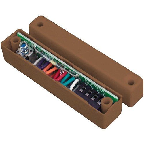 CQR SC517/BR/MULTI/G2/EN Magnetic Surface Door Contact with Microswitch Tamper, Screw Terminal Block, Operating Gap 15mm, Grade 2, Brown