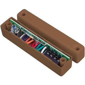 CQR SC517/BR/MULTI/G2/EN Magnetic Surface Door Contact with Microswitch Tamper, Screw Terminal Block, Operating Gap 15mm, Grade 2, Brown