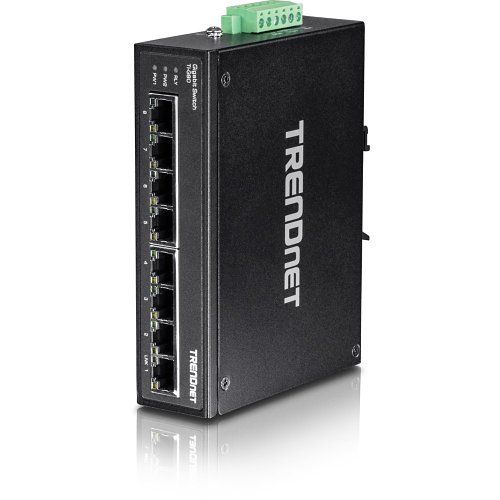 TRENDnet TI-G80 8-Port Hardened Industrial Gigabit DIN-Rail Switch
