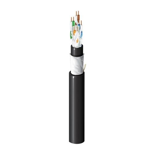 Belden OSP6AU 0101000 CAT6A 23/4 Solid BC Datatuff Industrial Cable, 500 MHz, OSP Rated, U/UTP, Black
