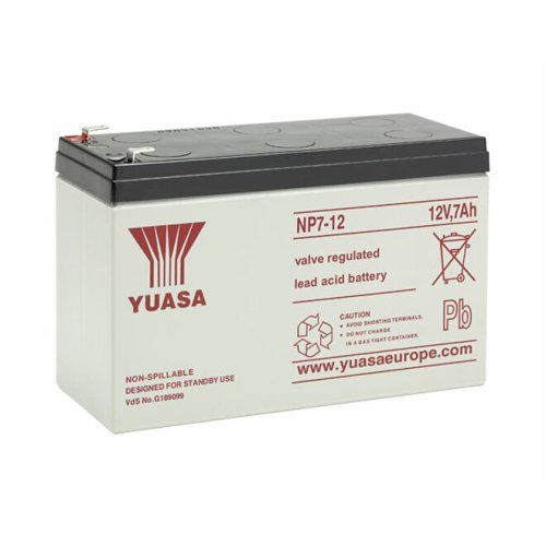 Yuasa NP7-12L Industrial NP Series, 12V 7Ah Valve Regulated Lead Acid Battery, 20-Hr Rate Capacity, General Purpose