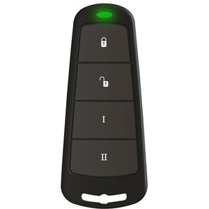 Pyronix KEYFOB-WE 4-Button and 8-Function Two-Way Wireless Keyfob, Grade 2, (Replaces KF4-WE)