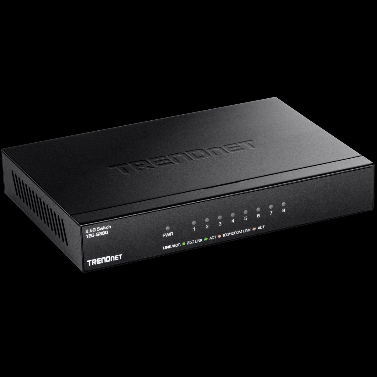 TRENDnet TEG-S380 8‑Port 2.5G Unmanaged Desktop/Wall‑Mount Switch 40Gbps Switching Capacity