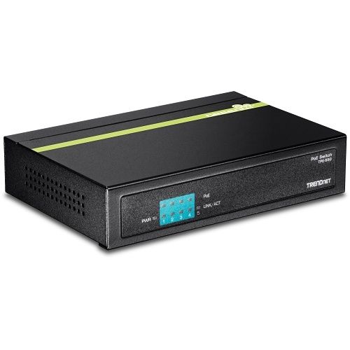 TRENDnet TPE-S50 6-Port Fast Ethernet PoE+ Switch, 60W, (Replaces TPE-S50)