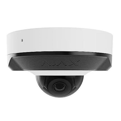 Ajax 76024.214.WH1 Baseline 8MP DomeCam Mini Wired IP Camera, 75°-85° Viewing Angle, 4mm Lens, White