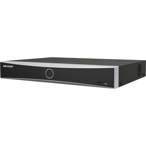 Hikvision DS-7604NXI-K1/4P(D)/Alarm4+1 AcuSense K Series 4-Channel 4x PoE 4K NVR with 1x SATA and Face Recognition Alarm, 1U