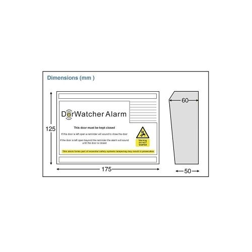 Hoyles DW304 DorWatcher Door Held Open Alarm, Powered by 6x AA Alkaline Batteries, Ideal for Retrofit