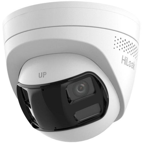 HiLook IPC-T280HAD-LUF/SL(2mm) Value Series 8MP Dual Lens Stitched Wide Angle Smart Hybrid Light Turret IP Camera, 2mm Fixed Lens