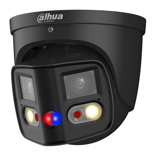 Dahua DH-IPC-PDW3849-A180-AS-PV-Black WizSense 3 Series 2x4MP TiOC Duo Splicing Fixed-focal Eyeball Network Camera, 180°, EPTZ, IP67, Black
