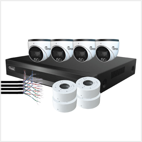 Viper 6MP 2TB 8 Channel NVR Security Kit with 4 Smart Dual-Illumination Cameras