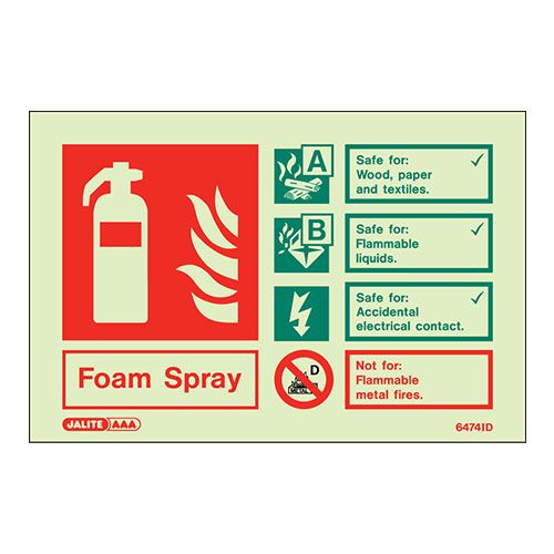 Firechief Sign FOAM SPRAY Photolum (6474ID/R)