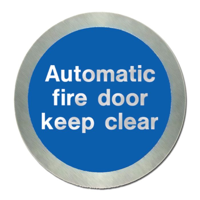 Firechief Stainless Steel Automatic Fire Door Keep Clear (SS5141O) - JEM Systems UK