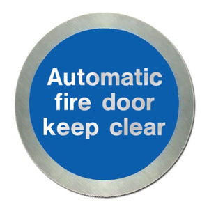 Firechief SS5141O Stainless Steel Automatic Fire Door Keep Clear