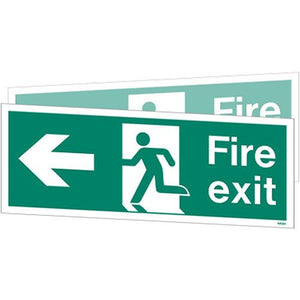 Firechief W430DSK Double-Sided Fire Exit Sign To Right Or Left