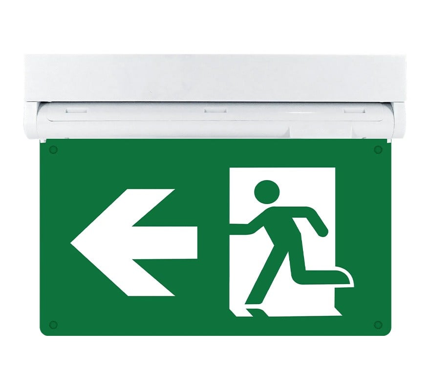 Hispec Zambezi 3W LED Maintained Emergency Exit Sign with Self Test (HSEMLED/ESU-ST) - JEM Systems UK
