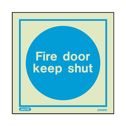 Firechief Sign FIRE DOOR KEEP SHUT Photolum (5421A/R)