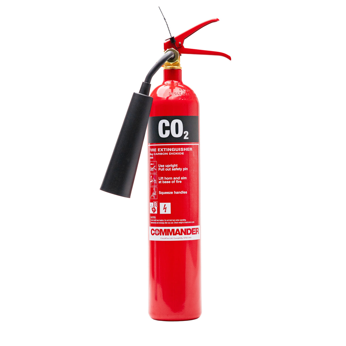 Commander 2kg CO2 fire extinguisher for electrical fires