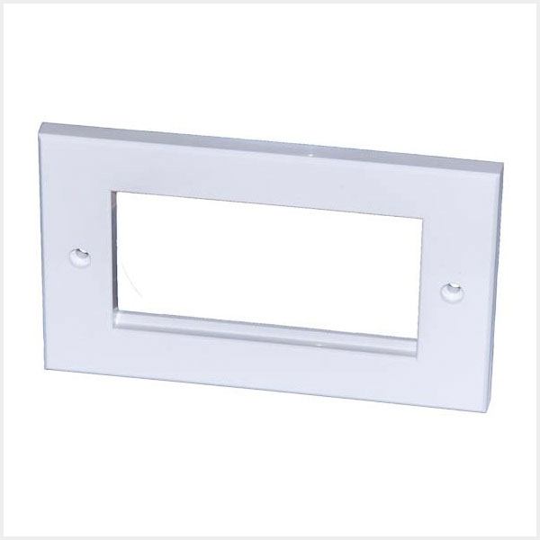 Connectix Compact Dual Gang Euro Faceplate White 100 x 50mm