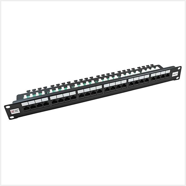 Connectix Cat5e Elite 24 Way UTP Patch Panel Black