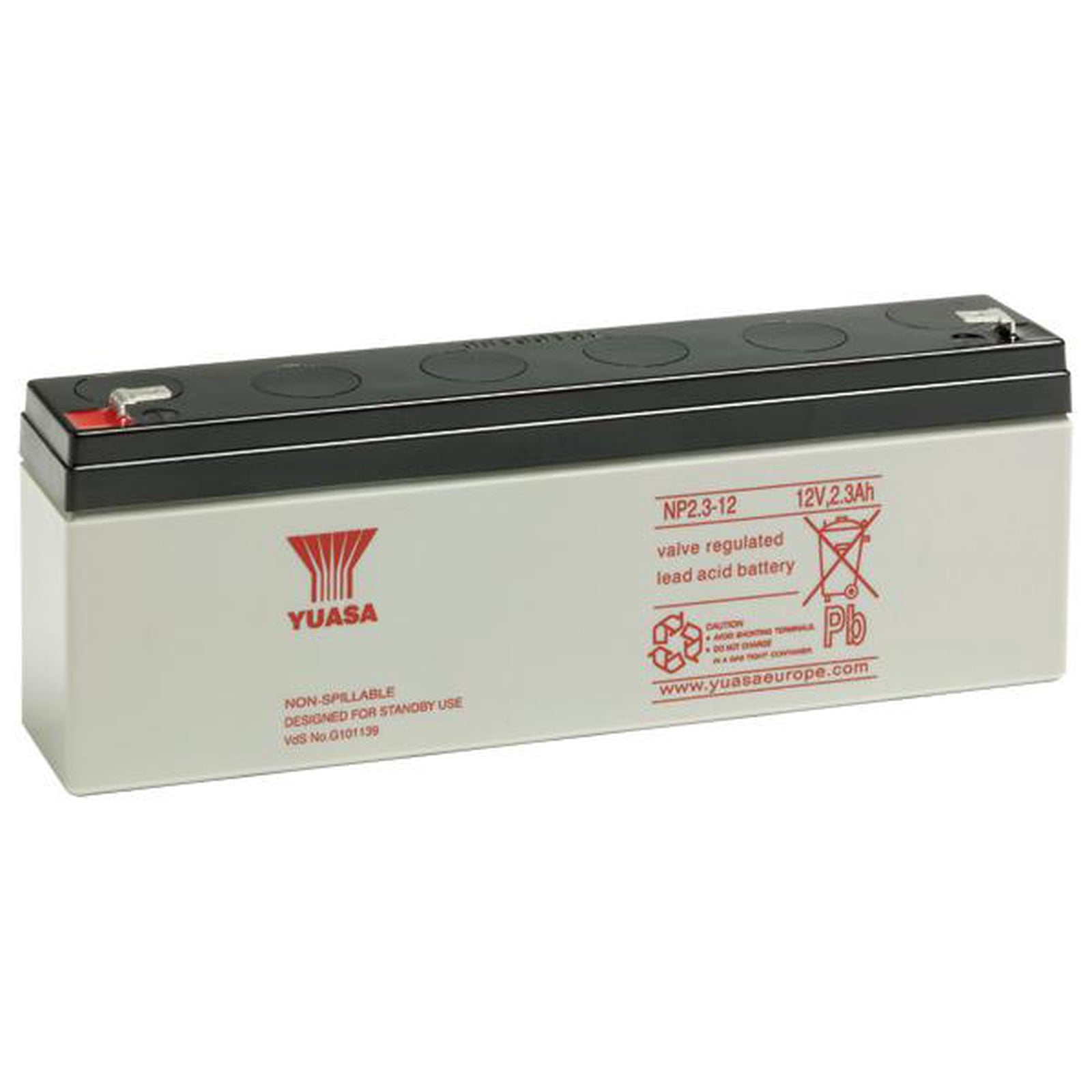 Yuasa 12V 2.3Ah Industrial VRLA Battery