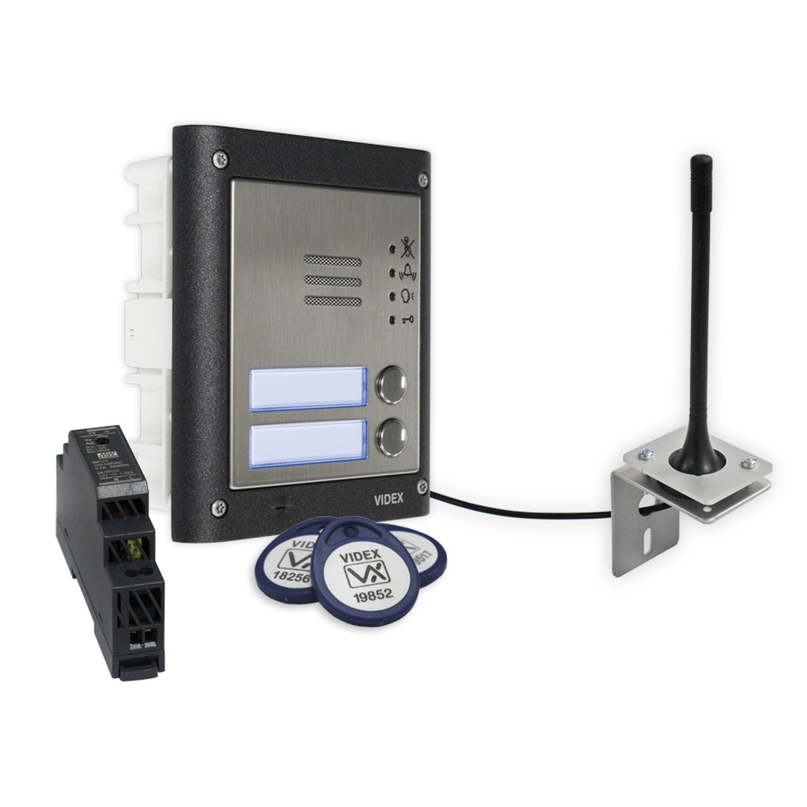 Videx 2 Button 4K Flush 4G GSM Audio Kit