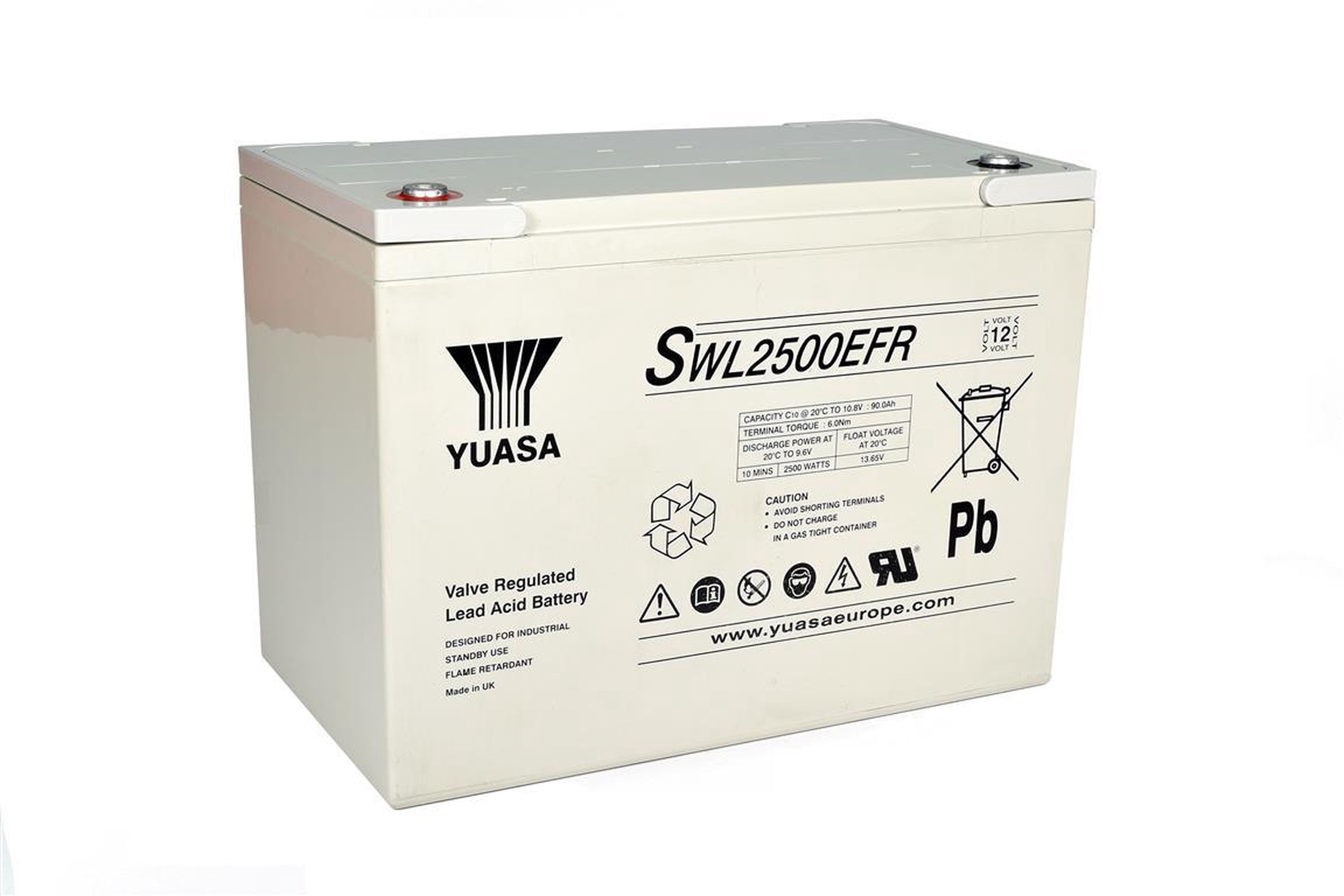 Yuasa 12V 93.6Ah Industrial VRLA Battery Flame Retardant