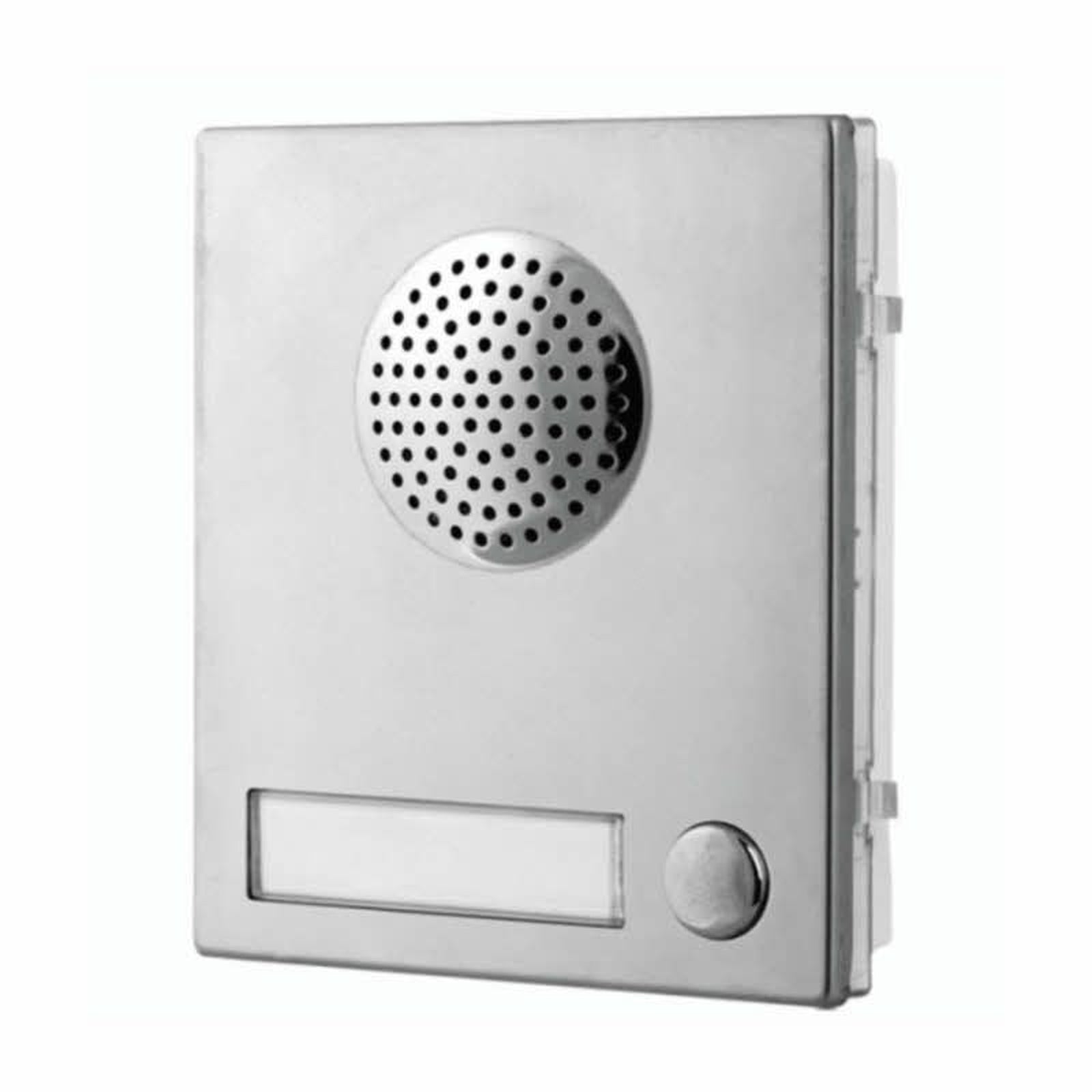 Videx 4000 Series 1 Button Audio Speaker Module for 1+1 Systems Matt Stainless Steel