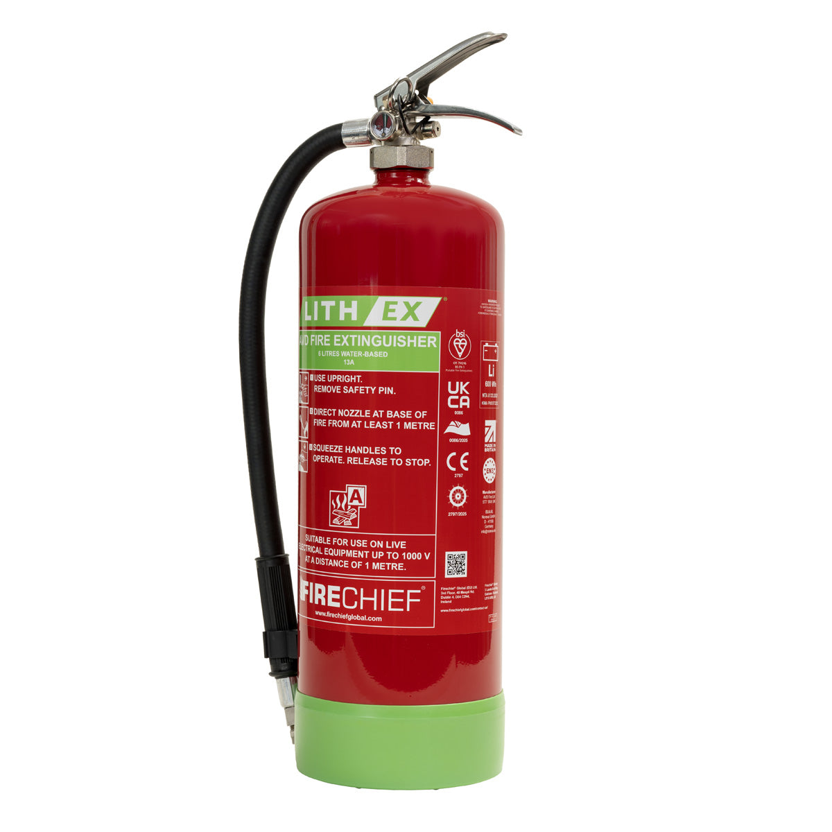 Firechief 6ltr Lith-Ex G2 Extinguisher (FLE6X) - JEM Systems UK