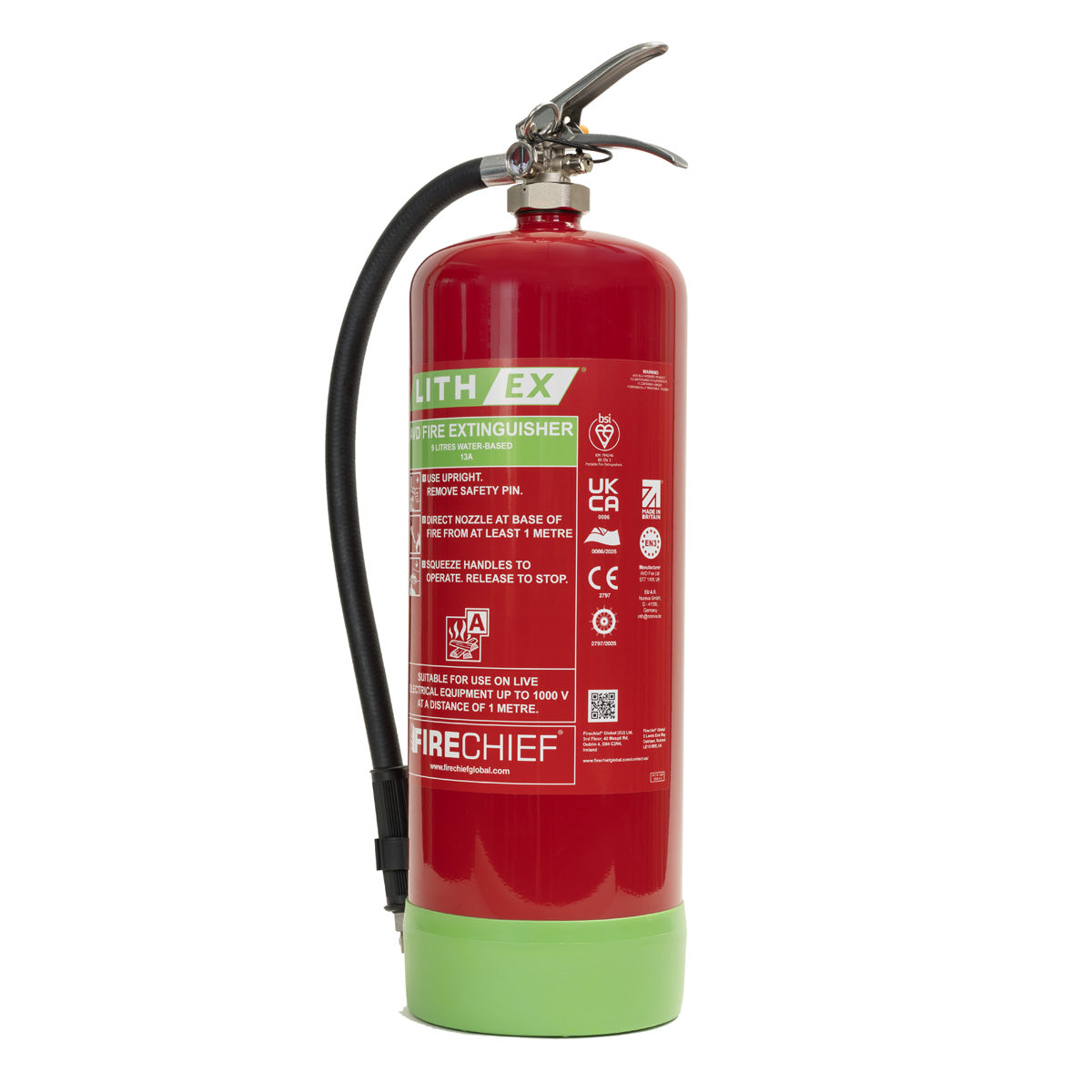 Firechief 9ltr Lith-Ex G2 Extinguisher (FLE9X) - JEM Systems UK