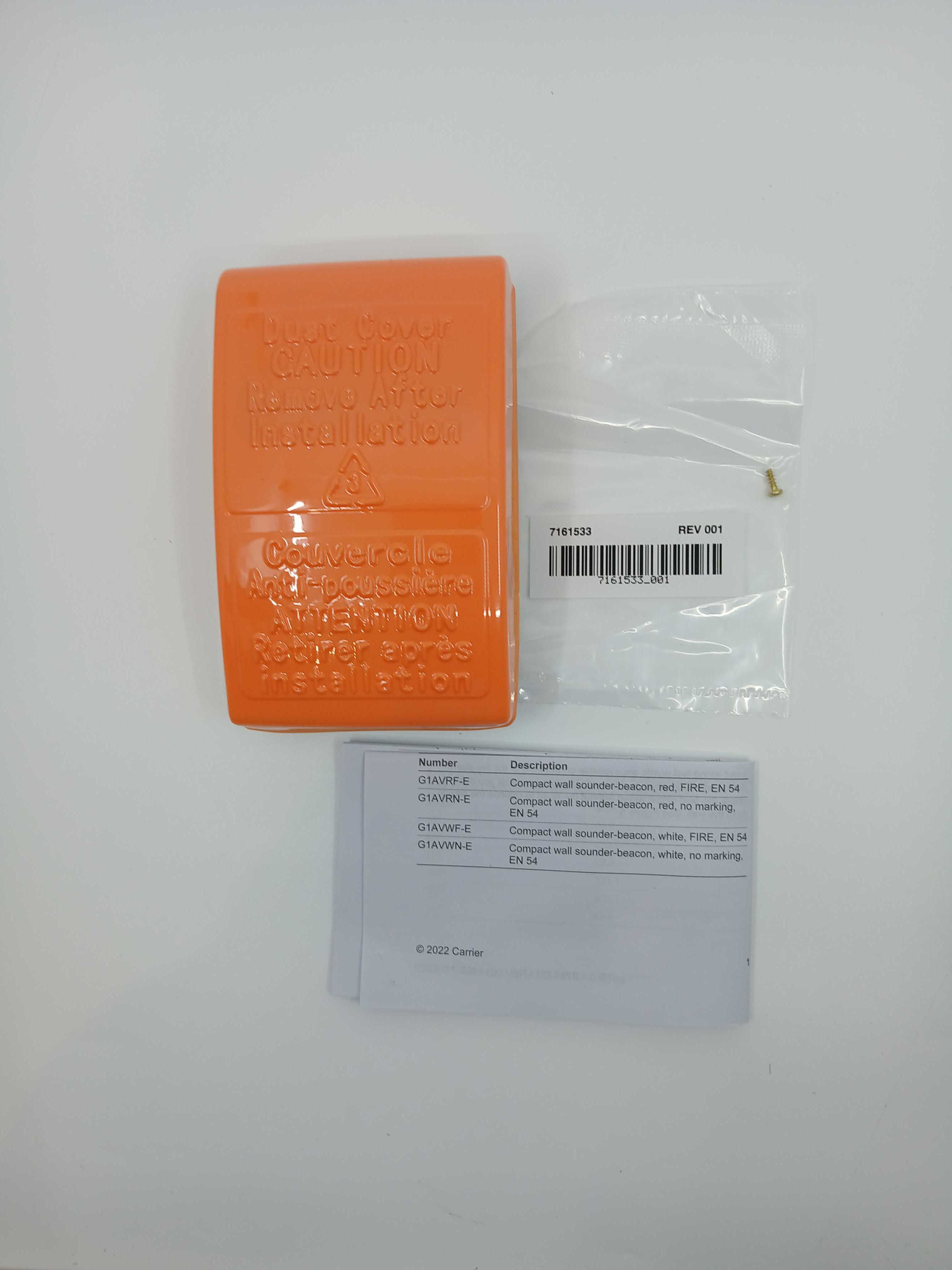 Edwards G1AVWF-E Compact Wall Sounder Beacon White Fire EN54 - JEM Systems UK