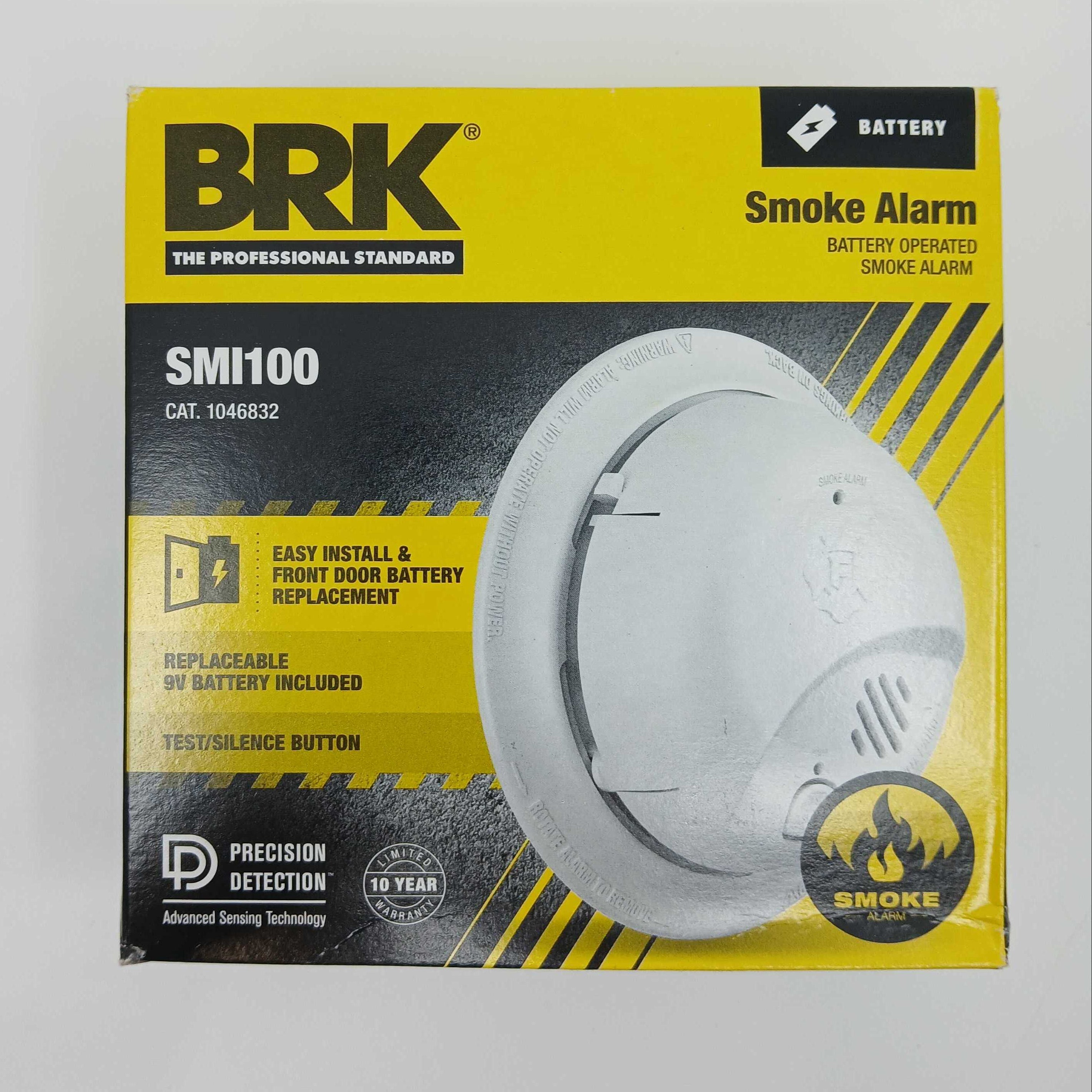 BRK SMI100 Battery Powered Smoke Alarm Replaceable Battery Ionization 9V Carbon Zinc - JEM Systems UK