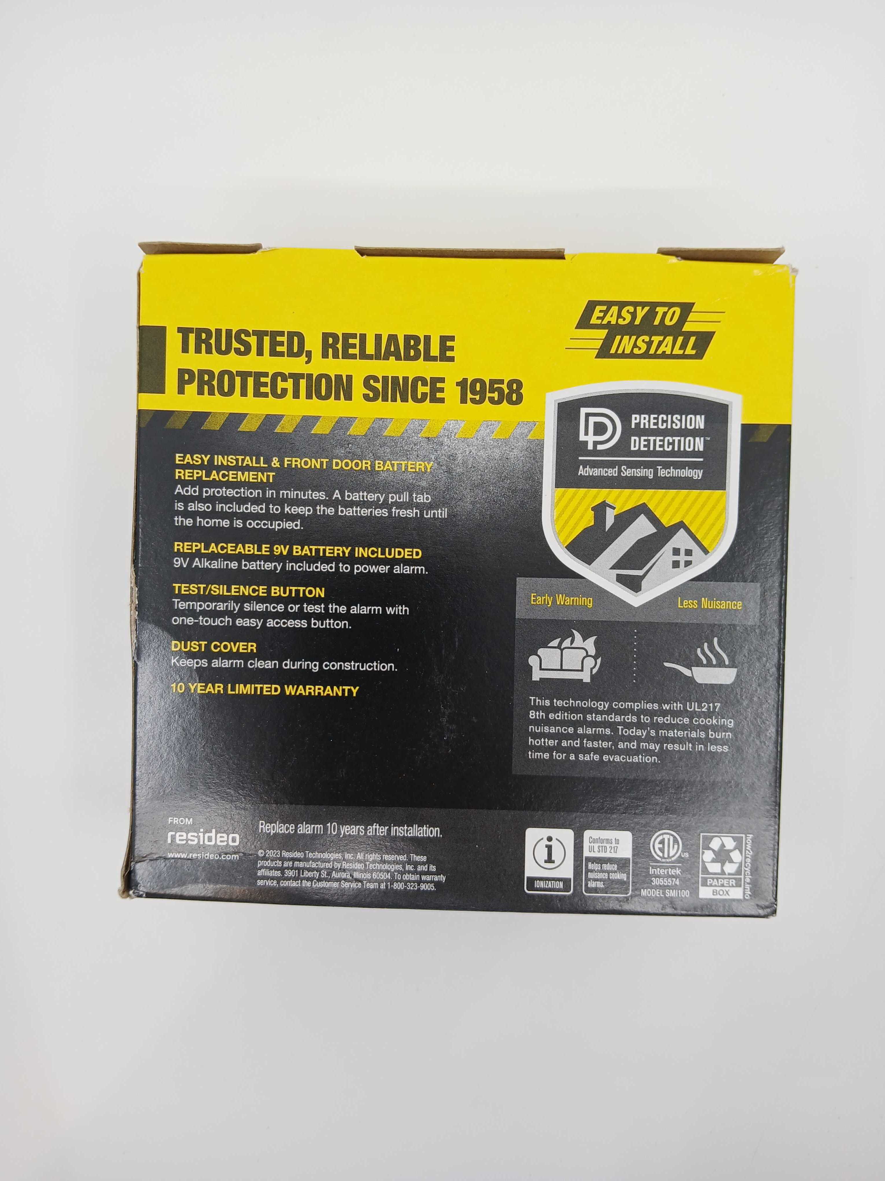 BRK SMI100 Battery Powered Smoke Alarm Replaceable Battery Ionization 9V Carbon Zinc - JEM Systems UK