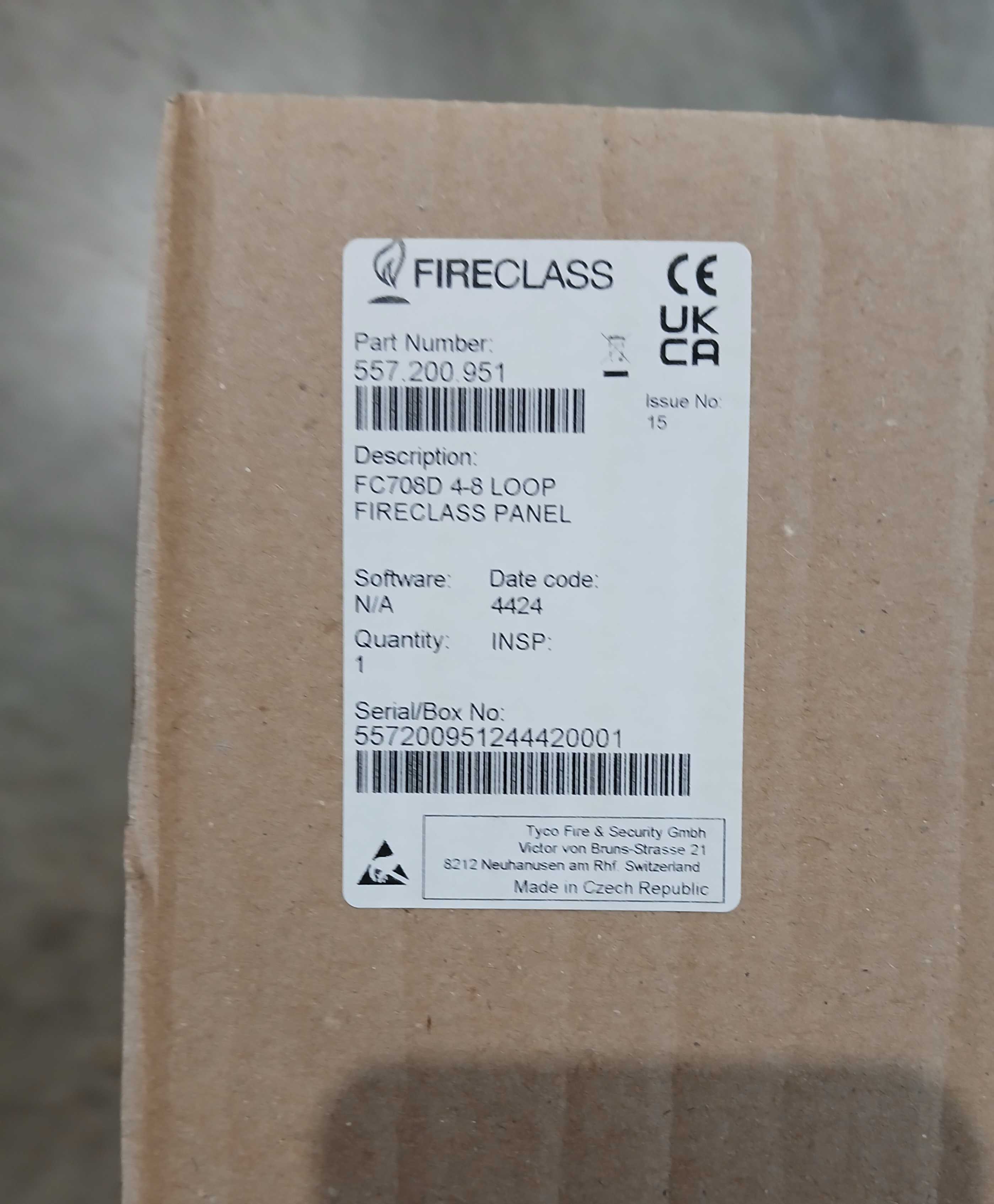 FireClass 557.200.951 FC708D 4-8 Loop Touchscreen Fire Alarm Control Panel - JEM Systems UK