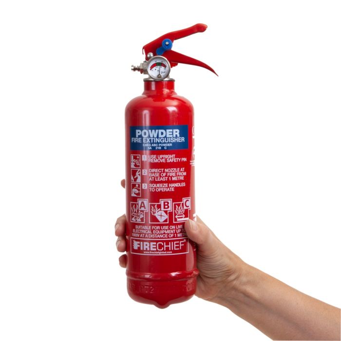 Firechief 600g ABC Powder Extinguisher c/w Wire Bracket (FMP600) - JEM Systems UK