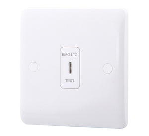 M2 Slimline 10A DP 1 Gang Emergency Light Test Key Switch (1010-057EL)