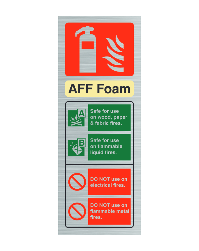 CheckFire 102SS Foam ID sign Stainless Steel - JEM Systems UK