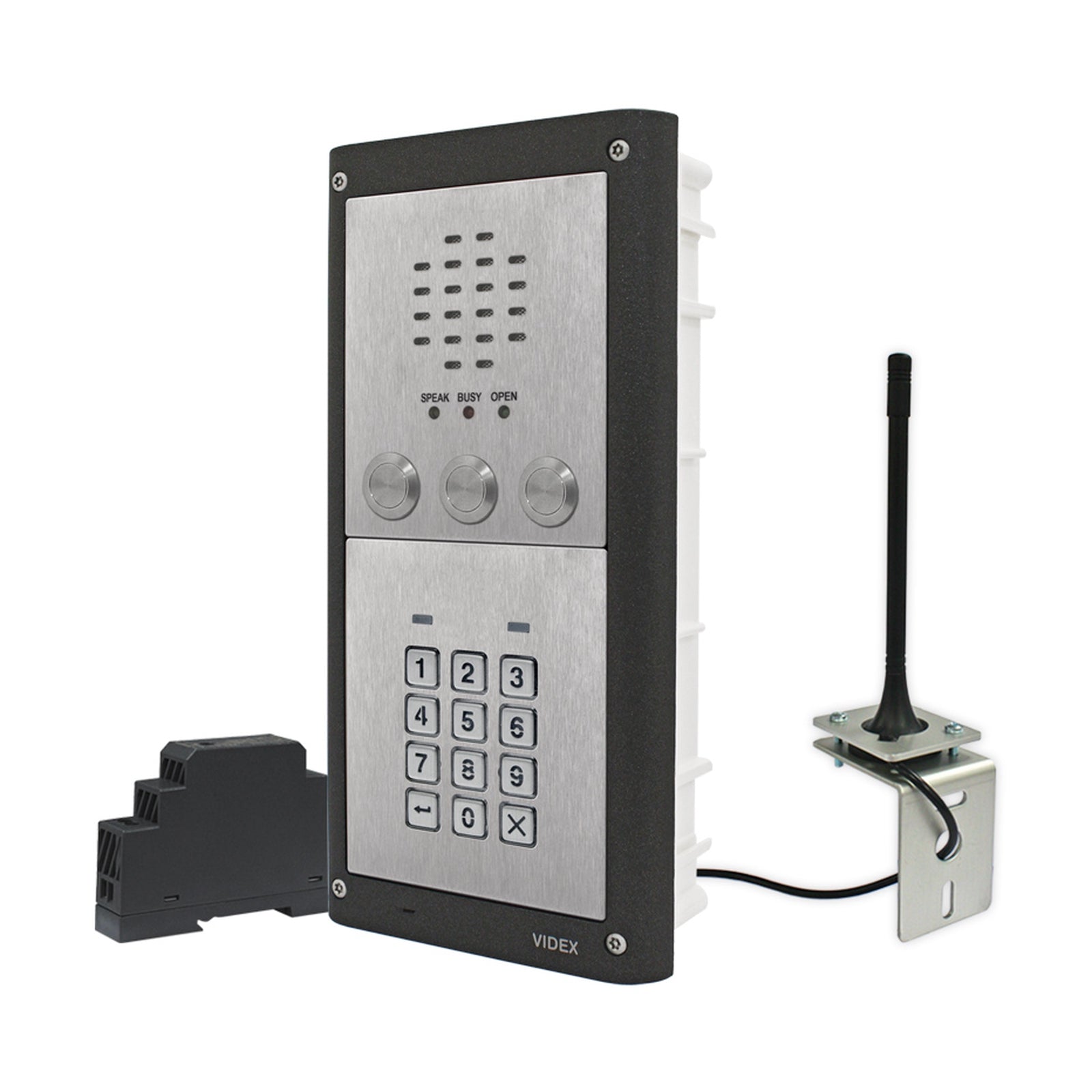 Videx 3 Button VR 4K Flush 4G GSM Audio Kit c/w Codelock
