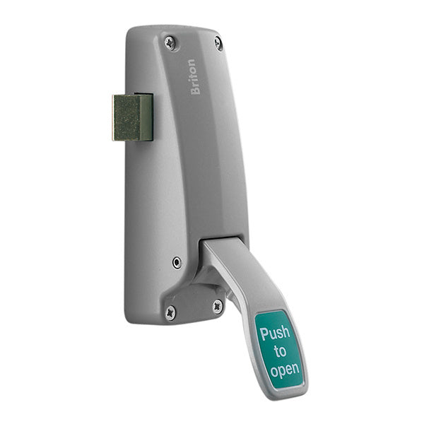 Briton 1438 Push Pad Emergency Exit Latch (Silver) - JEM Systems UK