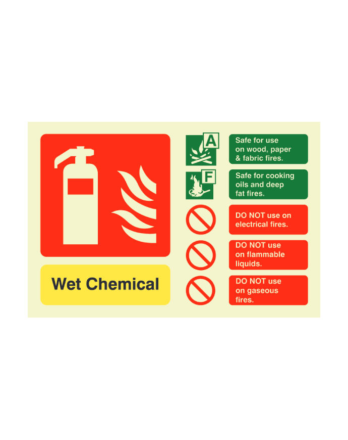 CheckFire 115P Wet Chem ID sign photoluminescent Landscape