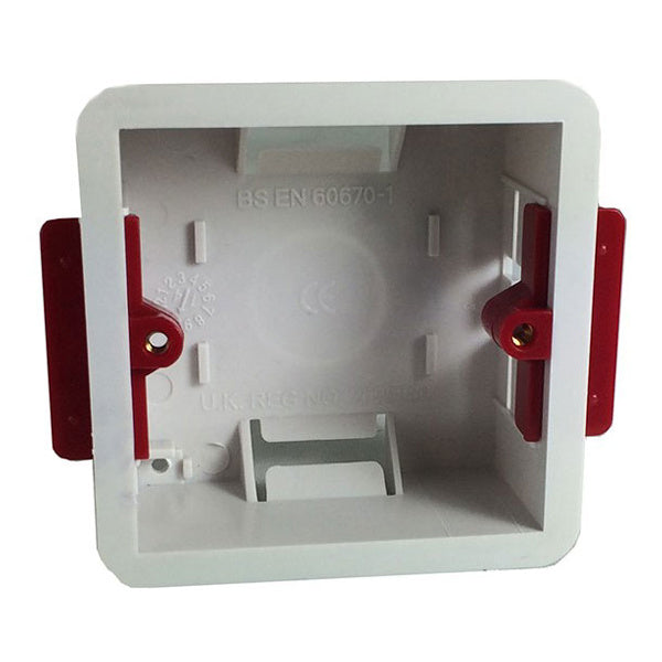 C-TEC 32mm Flush Mount UK Single Gang Back Box (NCP-8) - JEM Systems UK