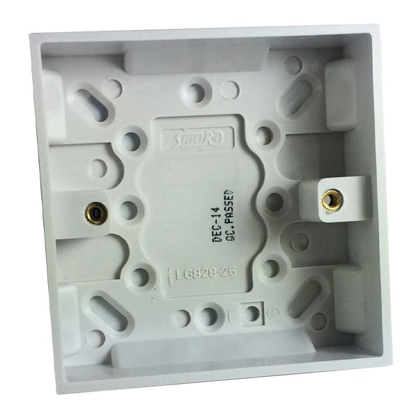 C-TEC 25mm Surface Mount UK Single Gang Back Box (NCP-9) - JEM Systems UK