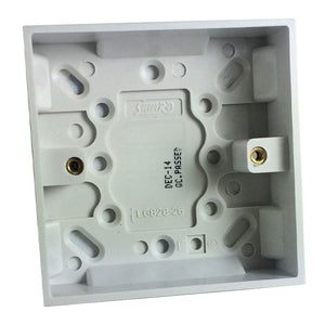 C-TEC 32mm Surface Mount UK Single Gang Back Box (NCP-19)