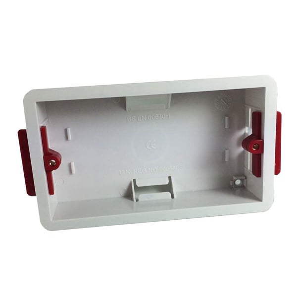 C-TEC 32mm Flush Mount UK Double Gang Back Box (NCP-10) - JEM Systems UK