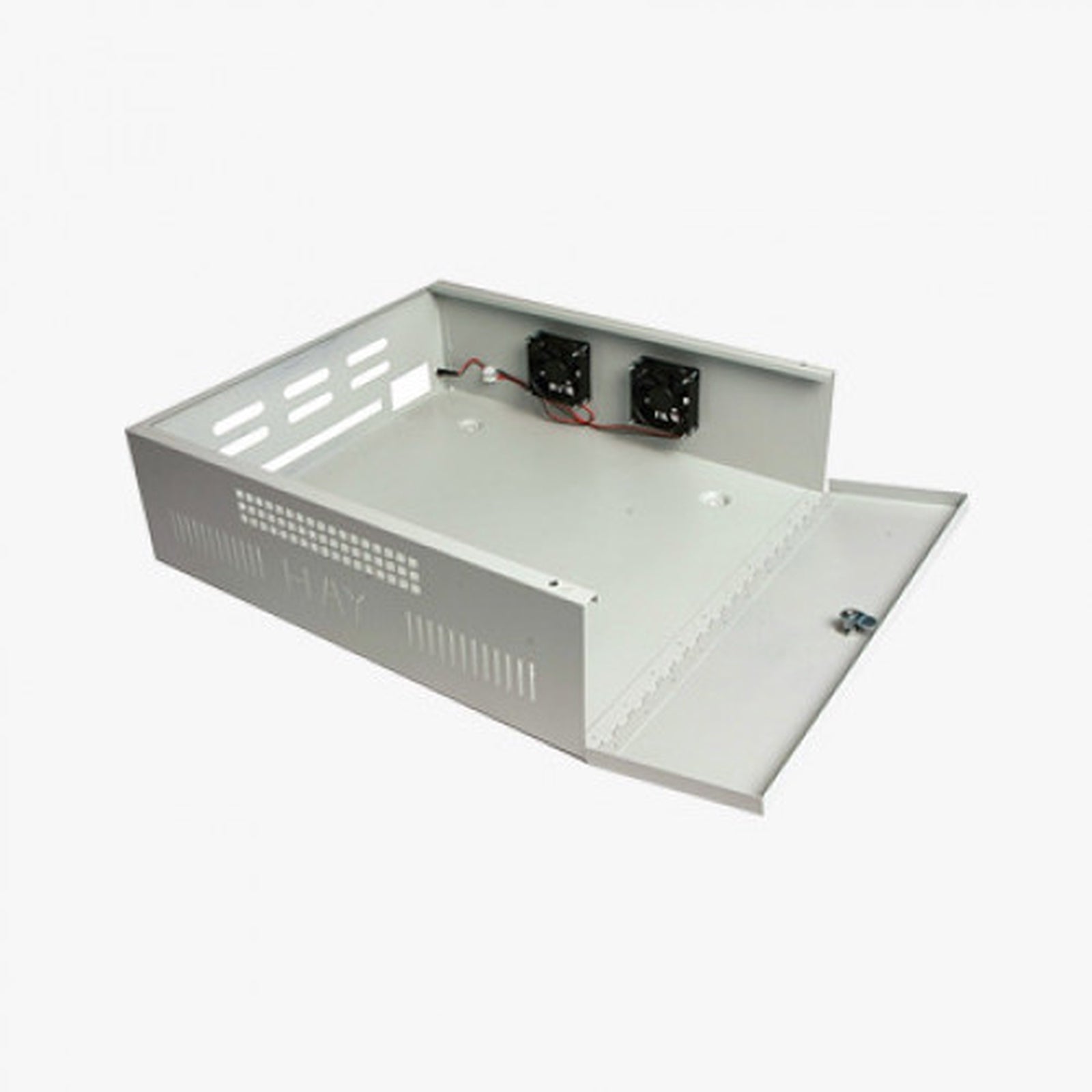 Haydon Large Lockable DVR Enclosure with Removable Lid c/w 2x Fans & 12V PSU