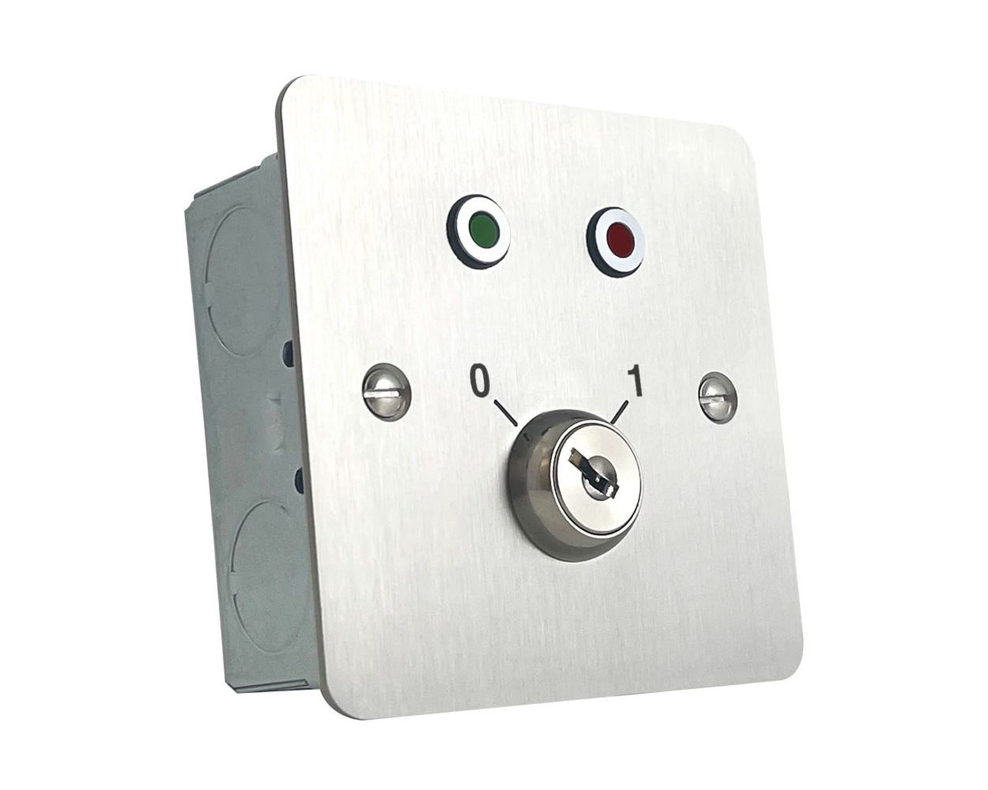 Hoyles Keyswitch with 2 LEDs 1xRed/1xGreen Flush Stainless Steel