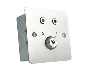 Hoyles Keyswitch with 2 LEDs 1xRed/1xGreen Flush Stainless Steel